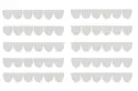 A diagram of many rows of chairs facing the front of a room